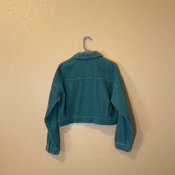 Forever 21 Aqua Corduroy Zip-Up Jacket - Picture 2 of 3